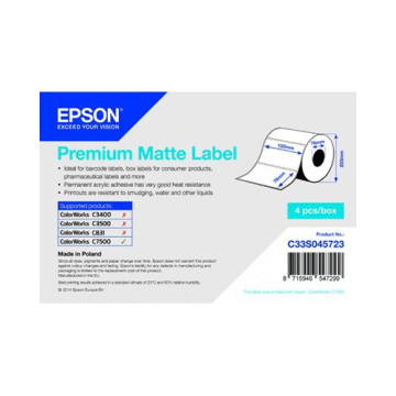 Epson ρολό ετικέτας, κανονικό χαρτί, 102x76mm (C33S045723), C33S045723