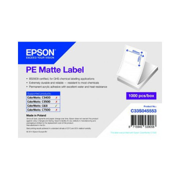 Epson labels, συνθετικό, 203x152mm (C33S045553), C33S045553